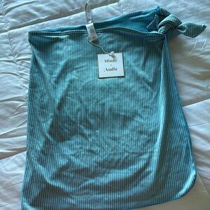 NWT Mindy x Andie The Maya Sarong Gold Stripe Splash Size S/M